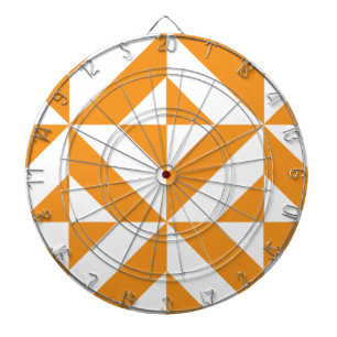 Burnt Orange Geometric Deko Cube Pattern Dartscheibe