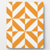 Burnt Orange Geometric Deko Cube Pattern Fotoplatte (Vorderseite)