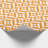 Burnt Orange Geometric Deko Cube Pattern Geschenkpapier (Ecke)