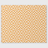 Burnt Orange Geometric Deko Cube Pattern Geschenkpapier (Flach)