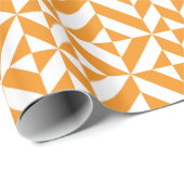 Burnt Orange Geometric Deko Cube Pattern Geschenkpapier (Rolleneckpunkt)