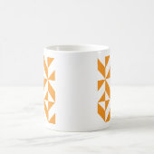 Burnt Orange Geometric Deko Cube Pattern Kaffeetasse (Mittel)