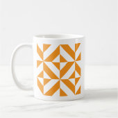 Burnt Orange Geometric Deko Cube Pattern Kaffeetasse (Links)