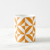 Burnt Orange Geometric Deko Cube Pattern Kaffeetasse (Mittel)