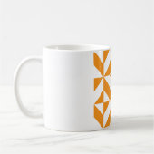 Burnt Orange Geometric Deko Cube Pattern Kaffeetasse (Links)