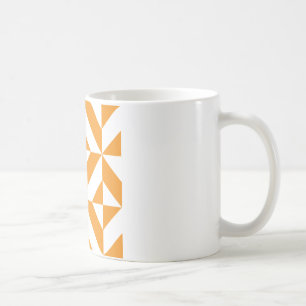 Burnt Orange Geometric Deko Cube Pattern Kaffeetasse