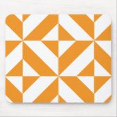 Burnt Orange Geometric Deko Cube Pattern Mousepad (Vorne)