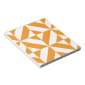 Burnt Orange Geometric Deko Cube Pattern Notizblock (angewinkelt)