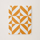 Burnt Orange Geometric Deko Cube Pattern Puzzle (Vertikal)