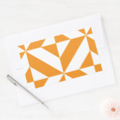 Burnt Orange Geometric Deko Cube Pattern Rechteckiger Aufkleber (Umschlag)
