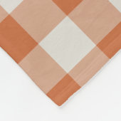 Burnt Orange Gingham Karo Pattern Fleecedecke (Ecke)