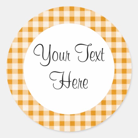 Burnt Orange Gingham Sticker (Vorderseite)