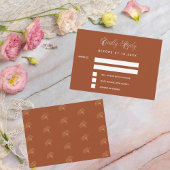 Burnt orange ginkgo verlasse Hochzeitsreaktion UAW Mitteilungskarte