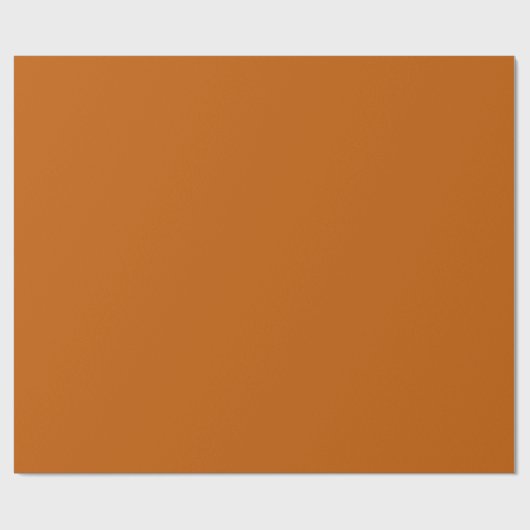 Burnt Orange Glossy Wrapping Paper Geschenkpapier (Flach)