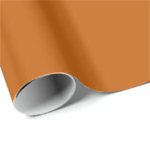 Burnt Orange Glossy Wrapping Paper Geschenkpapier (Rolleneckpunkt)