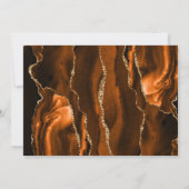 Burnt Orange Gold Agate Burgundy Save the Date Einladung (Rückseite)