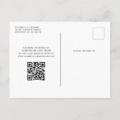 Burnt Orange Gold Agate QR Code Save the Date Ankündigungspostkarte (Rückseite)