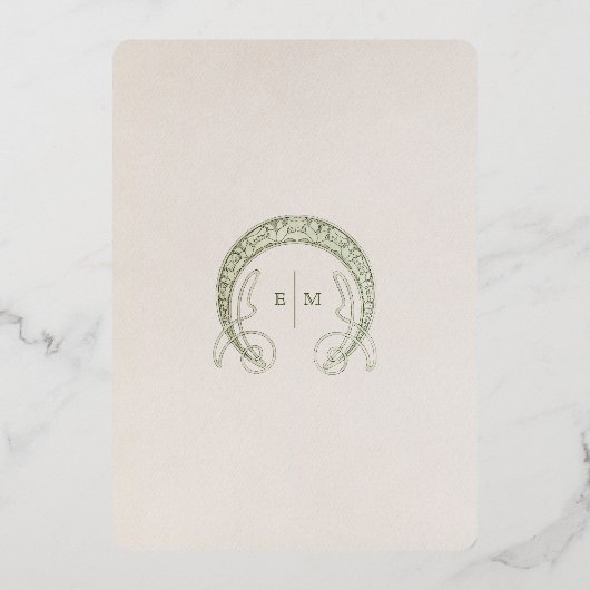 Burnt Orange Gold Art Nouveau Menu Card Mucha Folieneinladung (Rückseite)