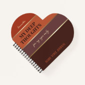 Burnt Orange Gold Elegante Gold Pocket Journal Notizblock (Vorderseite)