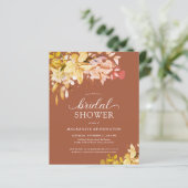 Burnt Orange Gold Floral Brautparty (Stehend Vorderseite)