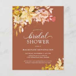 Burnt Orange Gold Floral Brautparty