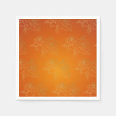 Burnt Orange Gold Rose Hochzeit Serviette (Vorderseite)
