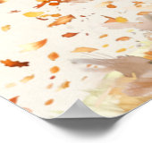 Burnt Orange Golden Autumn Leaves Black Woman Fall Poster (Ecke)