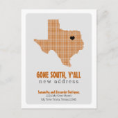 Burnt Orange Gone South, Y'all Moving Postkarte (Vorderseite)