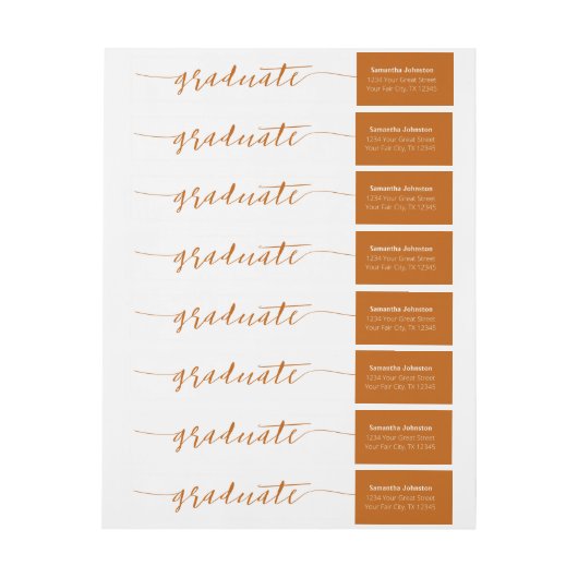Burnt Orange Graduate Script Modern (Bogen)