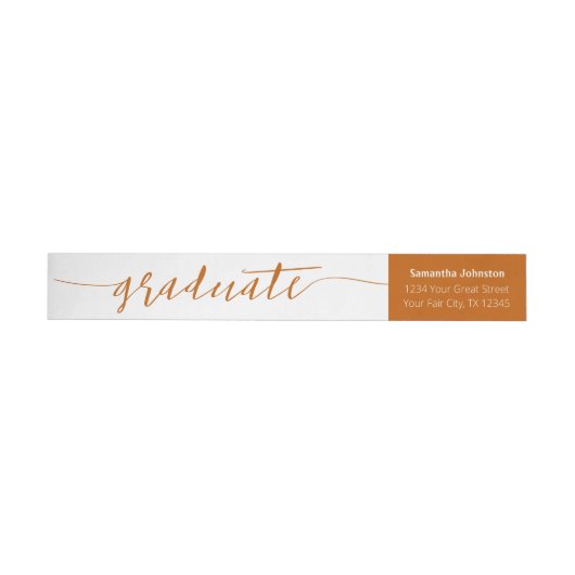 Burnt Orange Graduate Script Modern (Person)
