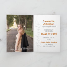 Burnt Orange Graduate Script Modernes Foto