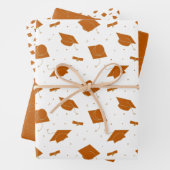 Burnt Orange Graduation Cap Toss Geschenkpapier Set (Beispiel)