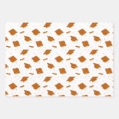 Burnt Orange Graduation Cap Toss Geschenkpapier Set (Vorderseite)