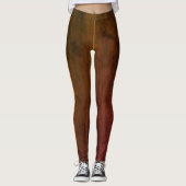 Burnt Orange Gunge Leggings (Vorderseite)