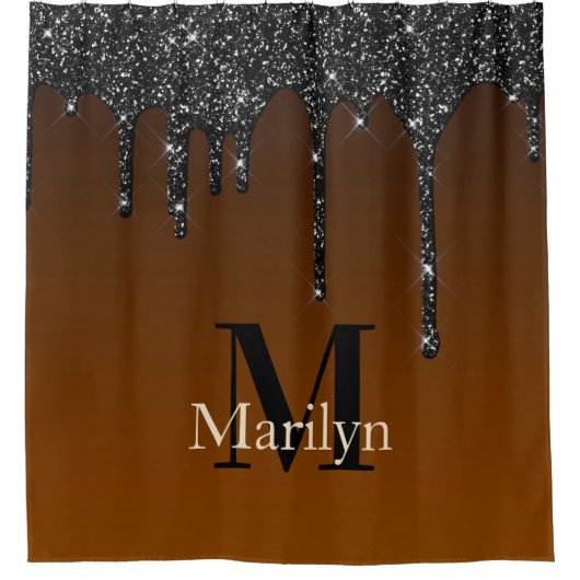 BURNT ORANGE HALOWEEN  DUSCHVORHANG (Vorderseite)