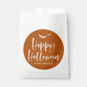Burnt Orange Happy Halloween Brush Calligraphy Geschenktütchen (Vorderseite)