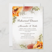 Burnt Orange Herbstfest Probe Abendessen Einladung (Vorderseite)