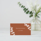 Burnt orange Hochzeitungs-Antwort-Website QR-Code  Begleitkarte (Stehend Vorderseite)