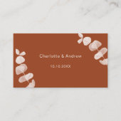 Burnt orange Hochzeitungs-Antwort-Website QR-Code  Begleitkarte (Vorderseite)