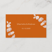 Burnt orange Hochzeitungs-Antwort-Website QR-Code  Begleitkarte (Vorderseite)