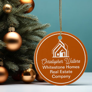 Burnt Orange Immobilienunternehmen Maßgeschneidert Keramik Ornament