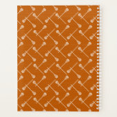 Burnt Orange Lacrosse White Sticks Gemustert Planer (Rückseite)