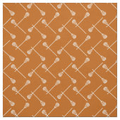 Burnt Orange Lacrosse White Sticks Gemustert Stoff (Muster)
