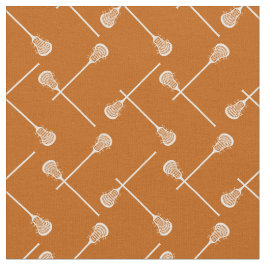Burnt Orange Lacrosse White Sticks Gemustert Stoff