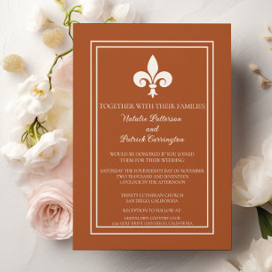 Burnt Orange Lilie Wedding Einladung