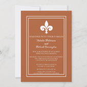 Burnt Orange Lilie Wedding Einladung (Vorderseite)