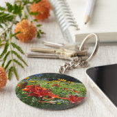 Burnt Orange Lilies, frühe Sommergärten Schlüsselanhänger (Seite)