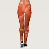 Burnt Orange Marble Floral Muster Leggings (Rückseite)