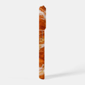 Burnt Orange Marble with White Swirls & Gold Veins iPhone Hülle (Rechte Seite)