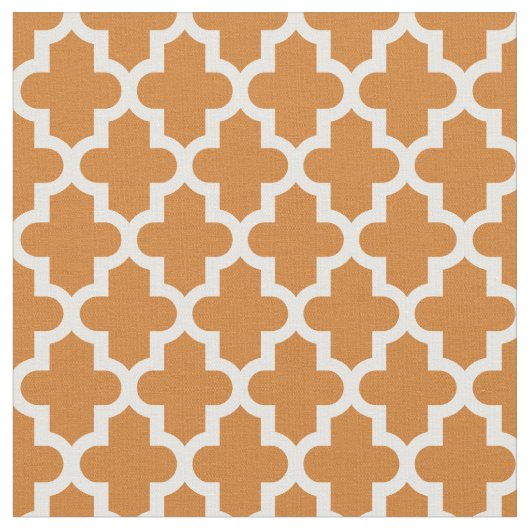 Burnt Orange marokkanischer Print Stoff (Nahaufnahme)